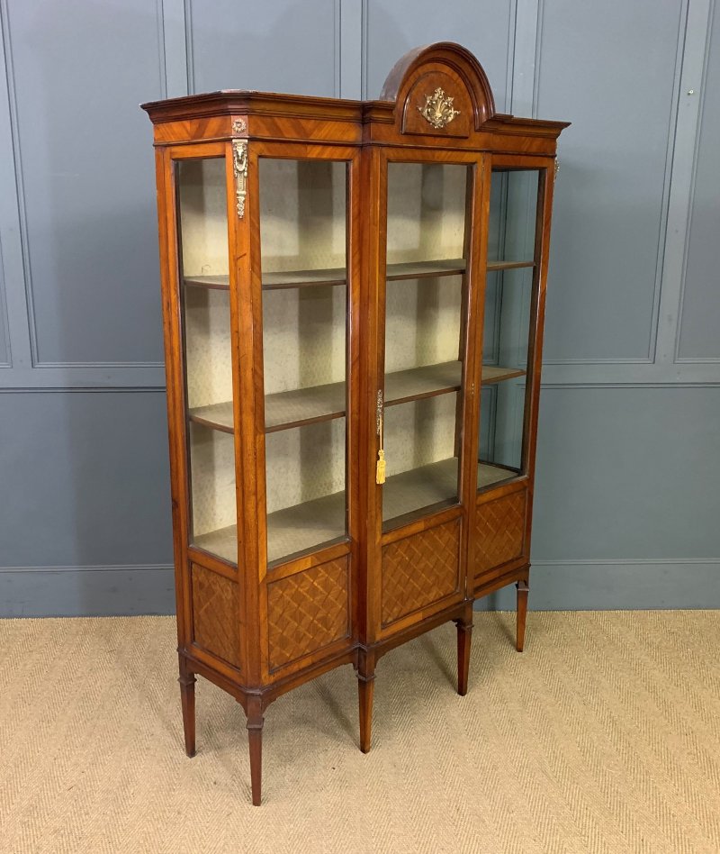 Edwardian Kingwood and Walnut Display Cabinet - Image 3